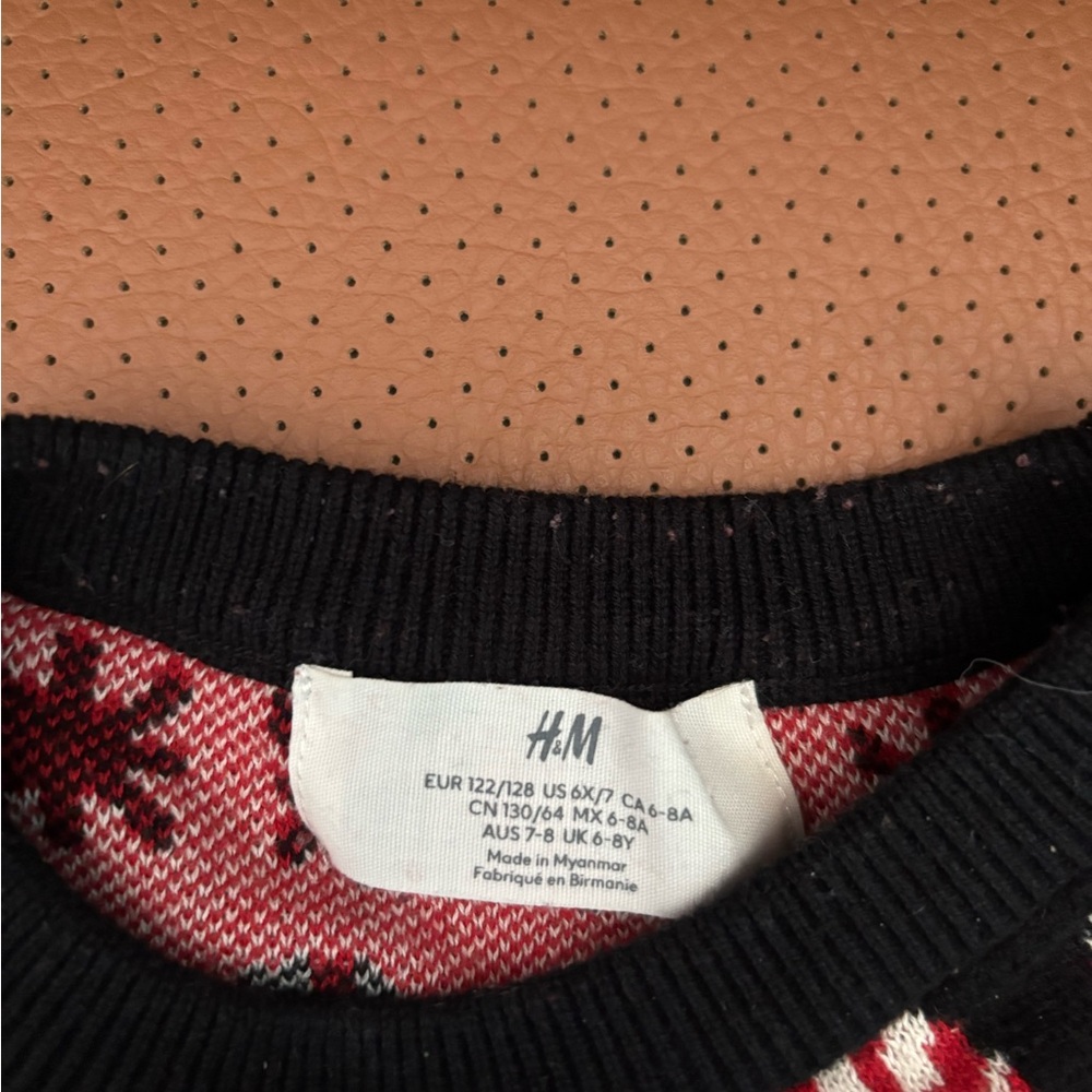 H&M Black Christmas Sweater with Festive Patterns - Picture 2 of 2